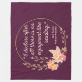 Zitat III - Stolz und Vorurteile - Niedlicher Stil Fleecedecke (Vorderseite)