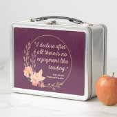 Zitat III - Stolz und Vorurteile - Niedlicher Stil Metall Brotdose (Beispiel)