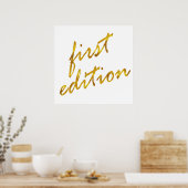 Zitat-Imitate der ersten Ausgabe - Metallic-Design Poster (Küche)