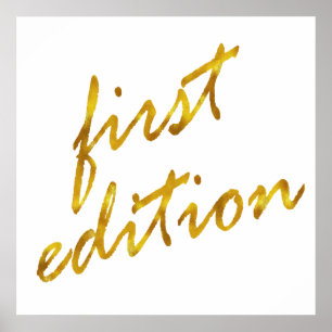 Zitat-Imitate der ersten Ausgabe - Metallic-Design Poster