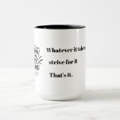 Zitat Inspiration CutOut Black Message-Kaffee Tasse (Zentrum)