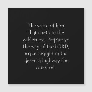 Zitat Isaiah 40 3 Magnetkarte