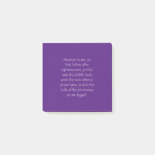 Zitat Isaiah 51 1 Post-it Klebezettel