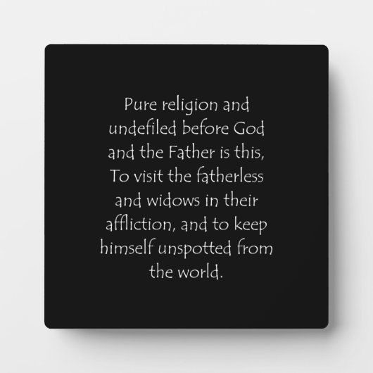 Zitat James 1 27 Fotoplatte (Vorderseite)