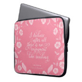 Zitat Jane Austen Pride & Prejudice Laptopschutzhülle (Vorderseite Links)