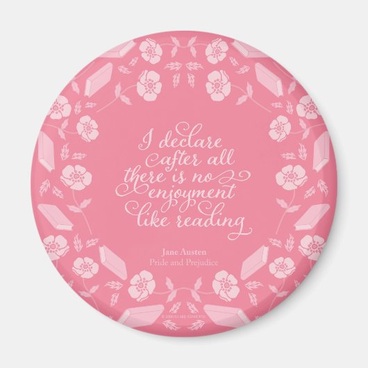 Zitat Jane Austen Pride & Prejudice Magnet (Vorne)