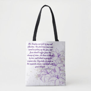 Zitat Jane Austen Pride und Vorurteile Kapitel 11 Tasche