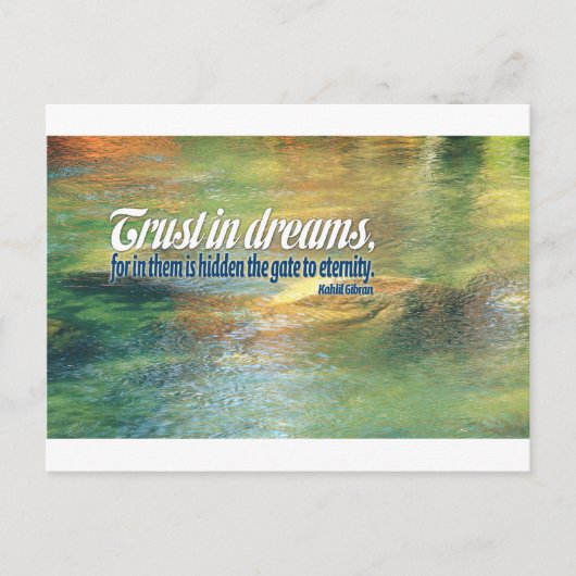 Zitat - Kahlil Gibran Postkarte (Vorderseite)