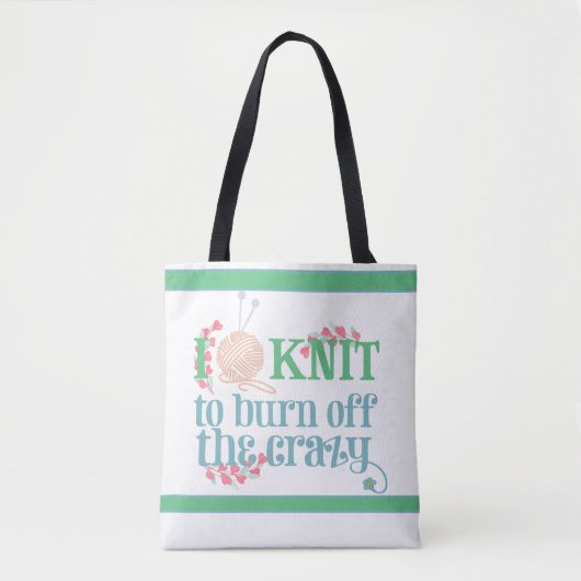 Zitat knettieren - I Strick - Knitterprojekt Tasche (Vorderseite)