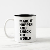 Zitat KunstErfolg Tipps Motivierend Kunst Wort Zweifarbige Tasse (Links)