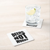 Zitat Lasse Schwarz-weißer Untersetzer zum Square (Vor Ort)