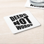 Zitat Lasse Schwarz-weißer Untersetzer zum Square (angewinkelt)