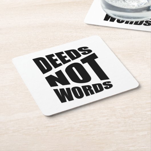 Zitat Lasse Schwarz-weißer Untersetzer zum Square (angewinkelt)