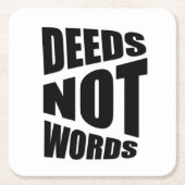 Zitat Lasse Schwarz-weißer Untersetzer zum Square (Vorderseite)