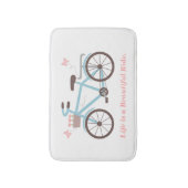 Zitat Leben ist ein schöner Rad-Bathmat Badematte (Vorderseite Vertikal)