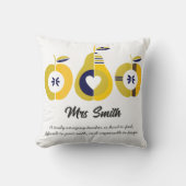 Zitat Lehrerappelle Kissen (Vorderseite)