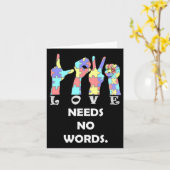 Zitat Liebe braucht keine Worte Karte (Gelbe Blume)