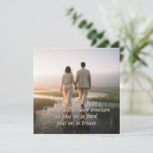 Zitat - Liebe und Abenteuer Karte (Stehend Vorderseite)