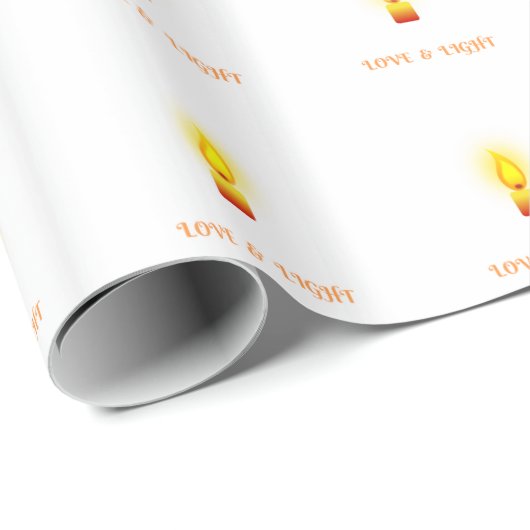 Zitat "Liebe und Licht" Geschenkpapier (Rolleneckpunkt)