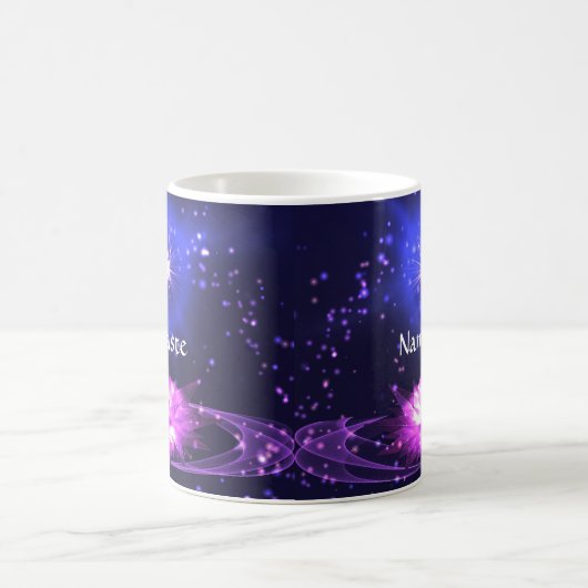 Zitat Lila Crystal Lotus & Star Cup Kaffeetasse (Mittel)