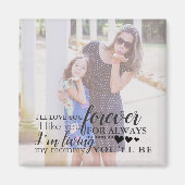 Zitat-Magnet für personalisierte Mutter-Tochter-Fo Magnet (Vorne)