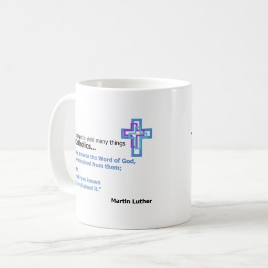 Zitat Martins Luther Kaffeetasse (Vorderseite Links)