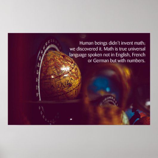 Zitat - Math Poster (Vorne)