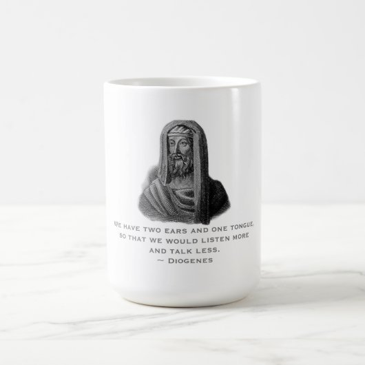 Zitat mehr reden weniger Philosophen Diogenes Kaffeetasse (Mittel)