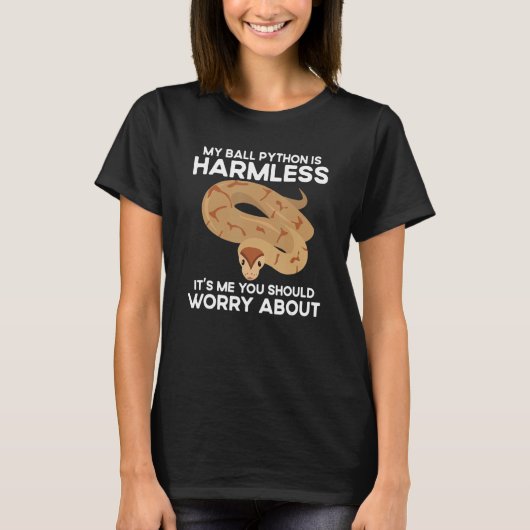 Zitat, mein Ball Python ist ein schädliches Schlan T-Shirt (Vorderseite)