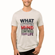 Zitat "Mind Kontrollen Life" Multicolor Typografy