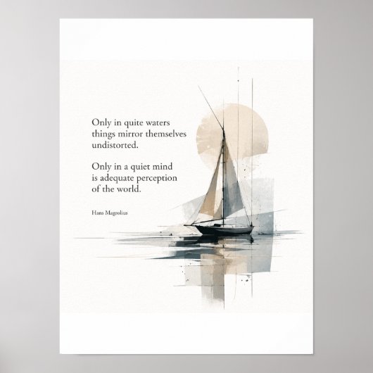 Zitat Minimaler Maritimer Wandkunstposter Poster (Vorne)