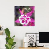 Zitat mit Foto zur kolumbianischen Blume Poster (Heimbüro)