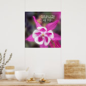 Zitat mit Foto zur kolumbianischen Blume Poster (Küche)