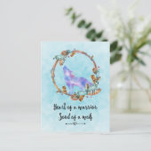 Zitat mit Howling Wolf Aquarellbilder Postkarte (Stehend Vorderseite)