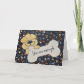 Zitat mit Hund und Knochen Karte (Vorderseite)