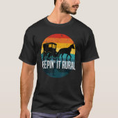 Zitat mit Pferd und Buggy Behalte es richtig R T-Shirt (Vorderseite)