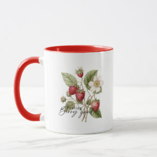 Zitat mit Vintage-Blumen Tasse