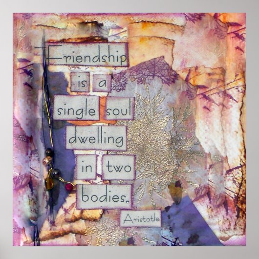Zitat Mixed Media Friendly Art Print Poster (Vorne)