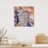 Zitat Mixed Media Friendly Art Print Poster (Küche)