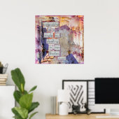 Zitat Mixed Media Friendly Art Print Poster (Heimbüro)