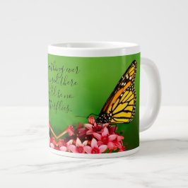 Zitat:  Monarch Butterfly Blumenfotografie Jumbo-Tasse
