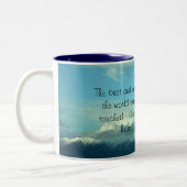 Zitat-Montana-Himmel-Tasse Helens Keller Zweifarbige Tasse (Links)