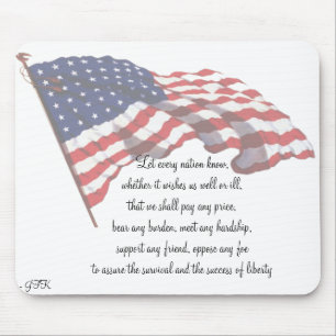 Zitat Mousepad KRW J F Kennedy