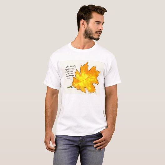 Zitat-Natur-Blatt-T - Shirt Johns Muir (Vorne ganz)