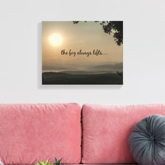 Zitat: Nebel hebt immer Leinwanddruck (Insitu (Wohnzimmer))