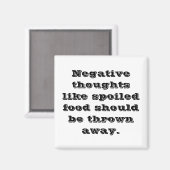 Zitat negativer Gedanken Magnet (Vorderseite/Rückseite)