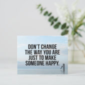 Zitat nicht ändern postkarte (Stehend Vorderseite)