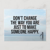 Zitat nicht ändern postkarte (Vorderseite)