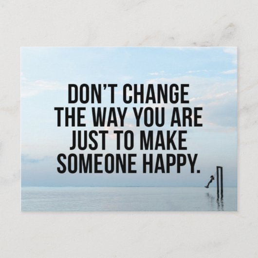 Zitat nicht ändern postkarte (Vorderseite)