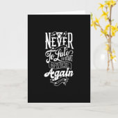 Zitat - nie zu spät - dunkel karte (Gelbe Blume)